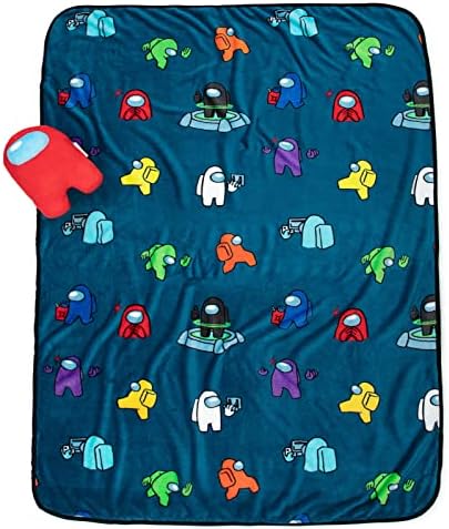  Jay Franco Sesame Street Hip Elmo 12 Inch Character Pillow And Throw Blanket Set - Measures 40 Inch X 50 Inches - Kids Super Soft Character Pillow Set (Official Sesame Street Product)