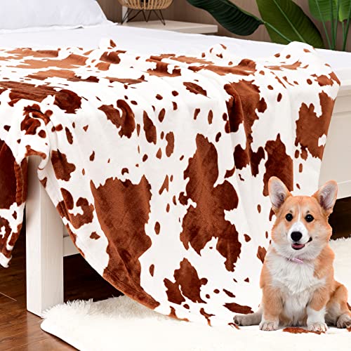  Cow Blanket, 50"x60" Super Soft Flannel Cow Throw Blanket For Kids Adults, Suitable For Room Decor, Lightweight Travel Blanket, Cozy Plush Can Keep You Warm All The Time.