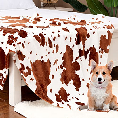  Cow Blanket, 50"x60" Super Soft Flannel Cow Throw Blanket For Kids Adults, Suitable For Room Decor, Lightweight Travel Blanket, Cozy Plush Can Keep You Warm All The Time.
