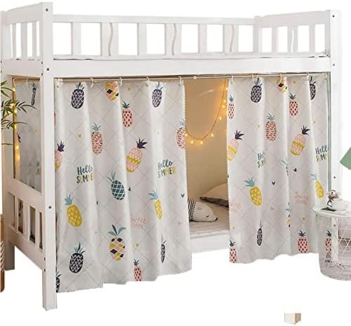  Qubanda Dorm Home Bunk Nets Bed Curtains Cloth Bed Canopy Blackout Students Curtain Shading Nets Breathable Dustproof Single Sleeper