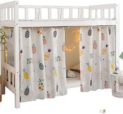  Qubanda Dorm Home Bunk Nets Bed Curtains Cloth Bed Canopy Blackout Students Curtain Shading Nets Breathable Dustproof Single Sleeper