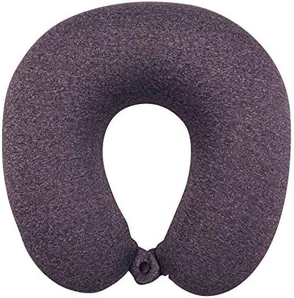  Edelvey Grey Memory Foam Travel Pillow Comfortable U-Shaped Head Neck Support Pillow For Travelling In Airplane Car