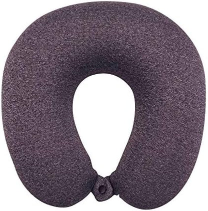  Edelvey Grey Memory Foam Travel Pillow Comfortable U-Shaped Head Neck Support Pillow For Travelling In Airplane Car