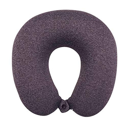  Edelvey Grey Memory Foam Travel Pillow Comfortable U-Shaped Head Neck Support Pillow For Travelling In Airplane Car
