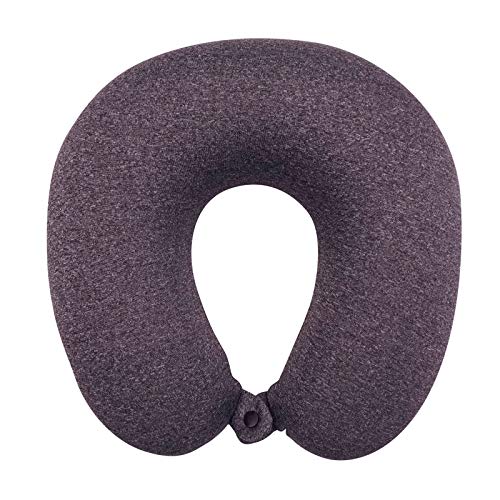  Edelvey Grey Memory Foam Travel Pillow Comfortable U-Shaped Head Neck Support Pillow For Travelling In Airplane Car