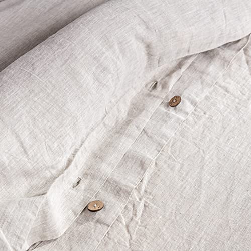  Linen Duvet Comforter Cover - Buttons Or Zipper Closure - In Natural, White, Grey Green Or Blue - With Inner Ties To Fix Comforter