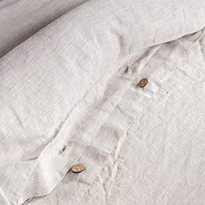  Linen Duvet Comforter Cover - Buttons Or Zipper Closure - In Natural, White, Grey Green Or Blue - With Inner Ties To Fix Comforter