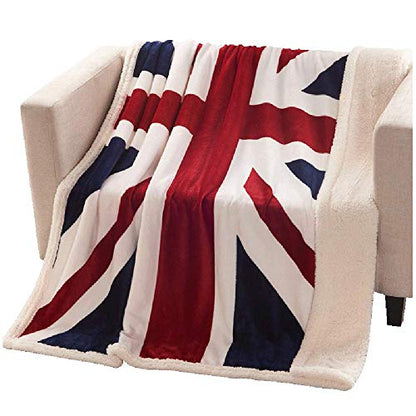  Brandream Super Soft Fleece Blanket British Flag Throw Blankets Teens Boys Adults Cuddling Blankets 51 X63