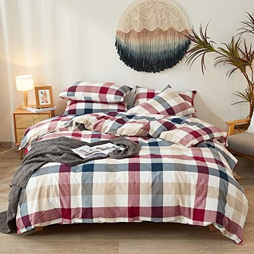  Burnt Orange Duvet Cover Twin Size, 100% Washed Cotton Duvet Cover Set Solid Orange Bedding Set Lightweight Comforter Cover 3 Pieces With Zipper Closure, 1 Duvet Cover 68x90 Inches And 2 Pillow Shams