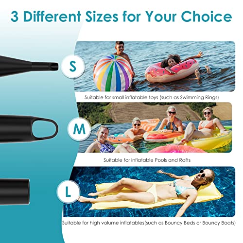 Electric Air Pump, Portable Quick-Fill Air Pump With 3 Nozzles, USB 4000mAh Battery Rechargeable Inflator Deflator Pump For Air Mattress Bed, Swimming Ring, Inflatable Pool Toys