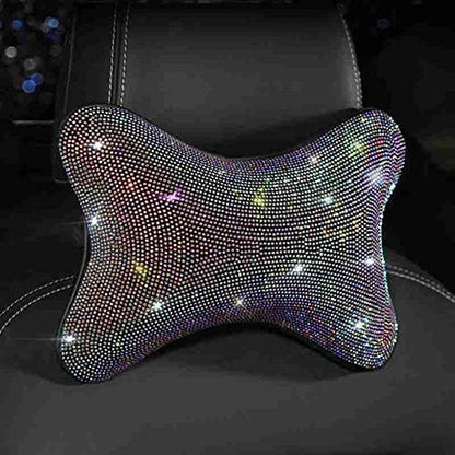  Car Neck Pillow Decoration, MoreChioce 3D Bling Rhinestone Glitter Crystal Car Interior Styling Accessories Car Interior Decoration Cover