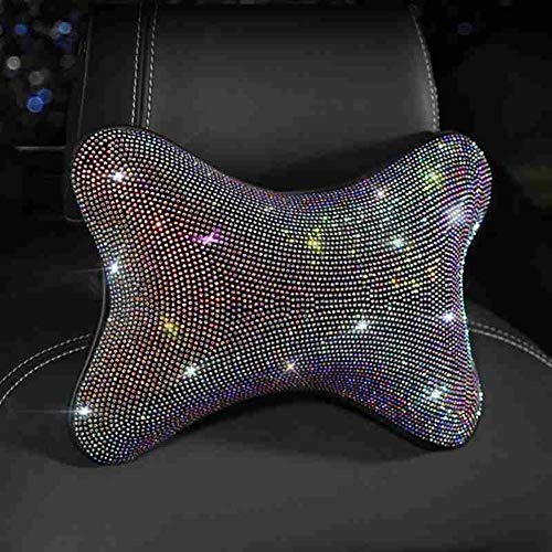  Car Neck Pillow Decoration, MoreChioce 3D Bling Rhinestone Glitter Crystal Car Interior Styling Accessories Car Interior Decoration Cover