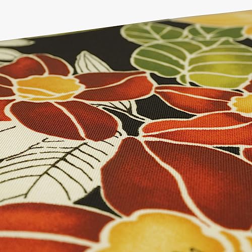  Pillow Perfect Tropic Floral Outdoor Throw Accent Pillow, Plush Fill, Weather, And Fade Resistant, Medium Square - 16.5" X 16.5", Black/Green Clemens, 2 Count
