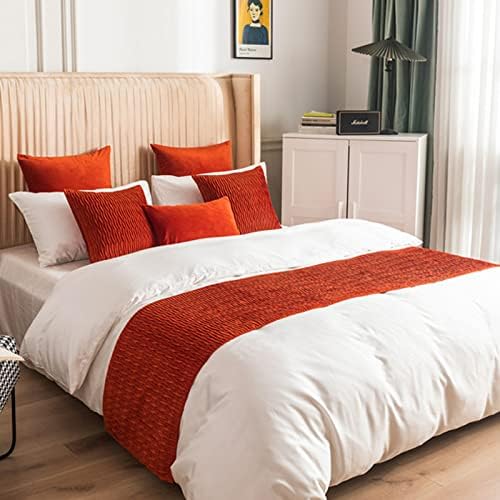  Hotel Bed Runner Scarf Bedroom Modern Bedspreads Decoration For Queen King Double Single Size Bed Throws For Foot Of BedTail Towel Bedding Protection, 180X45cm For 1.5m Bed