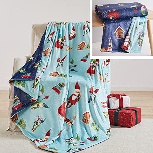  Levtex Home Merry & Bright Collecion - Gnome For The Holidays Quilt - Full/Queen - Christmas Gnomes - Red, Green And White - Quilt (86x86in.) - Reversible - Polyester