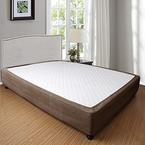  Box Spring Cover- Wrap Around Elastic, Vertical Stripe Pattern Bed Skirt Alternative,Replacing Bed Skirt For Hotel And Home- Polyester Filling,King （76＂×80＂,15’’Drop Length.