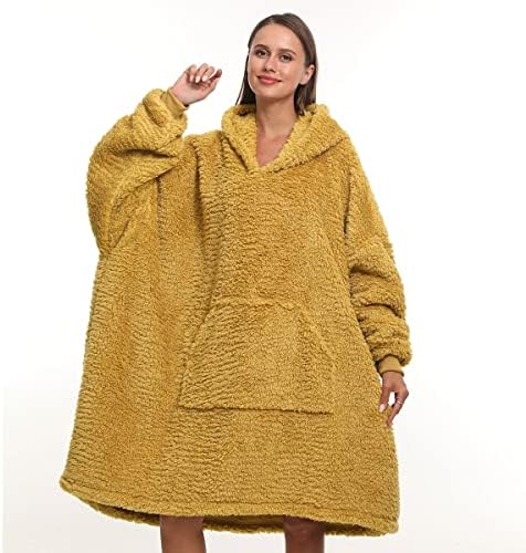  HORIMOTE HOME Cozy Sherpa Wearable Blanket Hoodie Mother S Day Gifts For Mom Gift Idea,Hooded Snuggle Blanket,Oversized Blanket Sweatshirt-Super Warm Light Weight, Pink