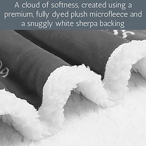  Mothers Day Gifts For Mom Blanket From Daughter Or Son, Thoughtful, Unique Mom Blanket Filled With Sentimental Meaningful Words To Say Love You Mom 60x50 Inches (Grey, Sherpa)