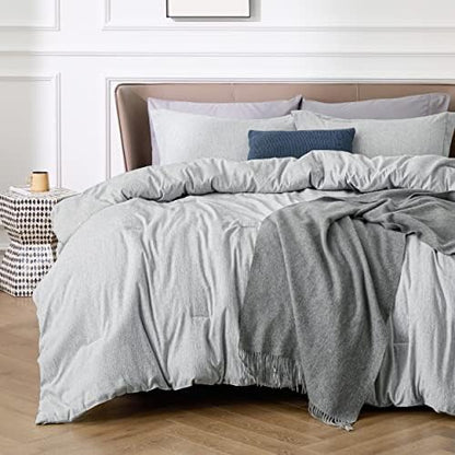  Bedsure Queen Comforter Set - Grey Comforter Queen Size, Soft Bedding For All Season, 3 Pieces Cationic Dyeing Bedding Set With 1 Comforter And 2 Pillow Shams