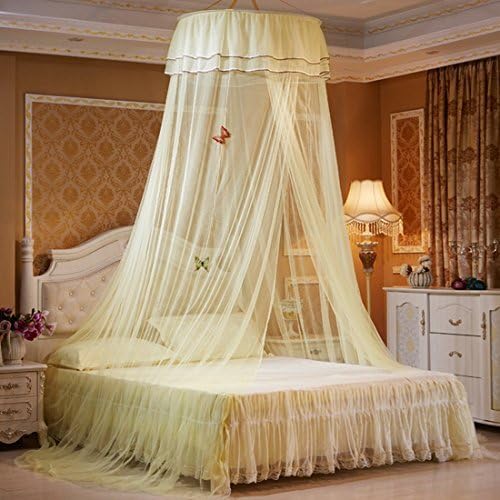  Mosquito Net, Bed Canopy With Butterflies Bed Curtains From Ceiling Princess Bed Canopy For Girls Bed (Pink)