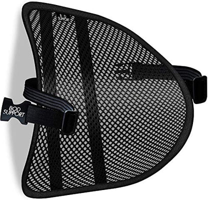  Lumbar Support - Breathable Mesh Office & Car Chair Back Support With Double Adjustable Straps For All-Day Comfort