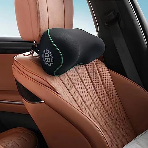  Really Soft Car Headrest Pillow, Car Pillow For Driving With Adjustable Strap, 100% Memory Foam Neck Pillow, Breathable Removable Cover & Ergonomic Design - Travel Car Neck Pillow(Lightblue Side Rope)