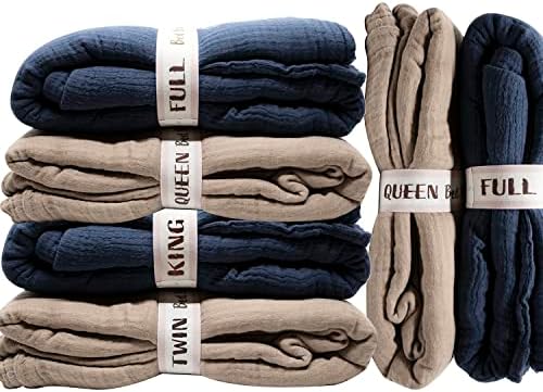  ECOHomes Bed Sheet Organizer And Storage Label Bands | Sheets Set Organizers For Linen Closet - Elastic Bedding Sheet Keepers Straps For Foldable Bedsheet, Pillow Case, Duvet (King 4PCs Pack | Cream)