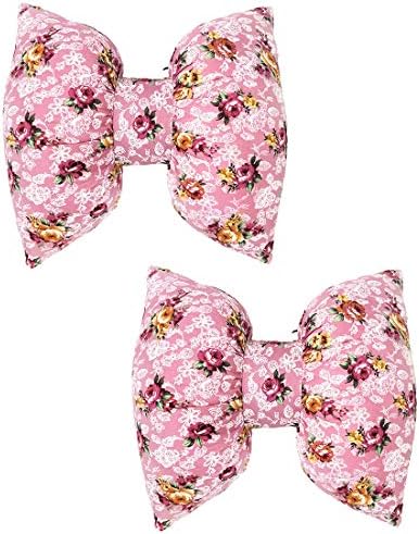  Wishlanlan 1 Pcs Bowknot Shape Lumbar Support Back Cushion For Lower Back Pain Relief- Ideal Back Pillow For Computer/Office Chair, Car Seat (Black + White Spots,Back Cushion)