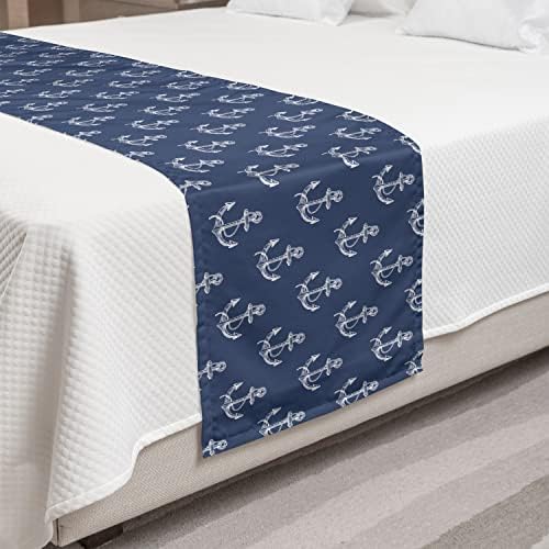  Ambesonne Nautical Bed Runner, Pastel Toned Sea Shell Starfish Mollusk Seahorse Coral Reef Motif Design, Decorative Accent Bedding Scarf For Hotels Homes And Guestrooms, Tan Turquoise White