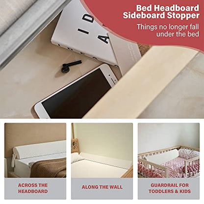  Jakoola Bed Wedge Pillow Stopper Mattress Filler Pillow For Gap Between Mattress And Headboard Sideboard King Size 76” X 8” X 6”