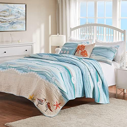  Greenland Home Maui Quilt Set, King/California King (3 Piece), Multi