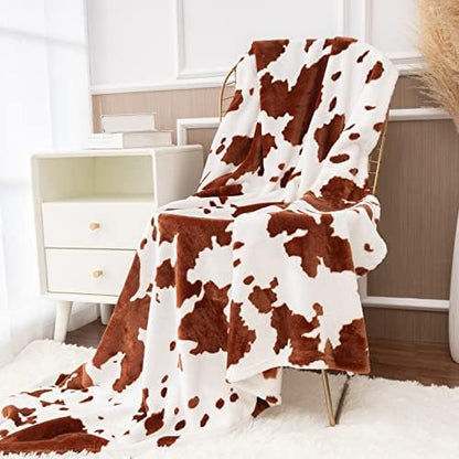  Cow Blanket, 50"x60" Super Soft Flannel Cow Throw Blanket For Kids Adults, Suitable For Room Decor, Lightweight Travel Blanket, Cozy Plush Can Keep You Warm All The Time.