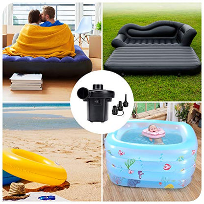  Ir Pump Electric Pump Air Pump For Inflatables Air Mattress Pump With 3 Nozzles Inflator/Deflator Quick Electric Air Pump For Air Bed Pool Toy Raft Boat 110V AC (130W)