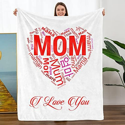  Gifts For Mom, Mothers Day Birthday Gifts For Mom, Blanket To My Mom Gift From Daughter Son, Mother's Day, Mom Blanket 56 X71
