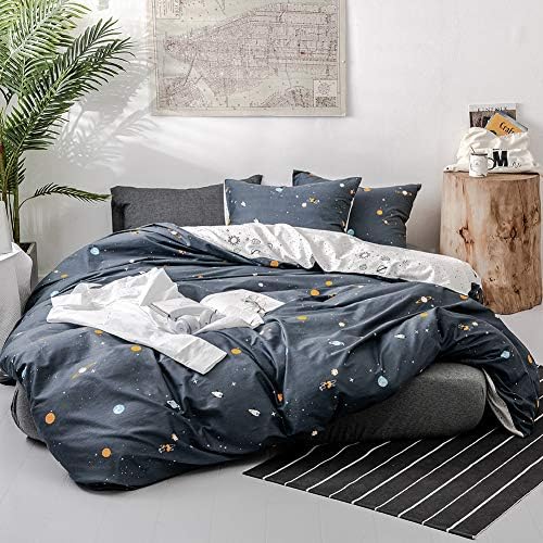  White Botanical Floral Duvet Cover Set King Size 100% Cotton Plants Flower Blossom Printed Comforter Cover Modern Rustic Flower Comforter Quilt Cover With Zipper And Closure 3 Pieces Bed Set