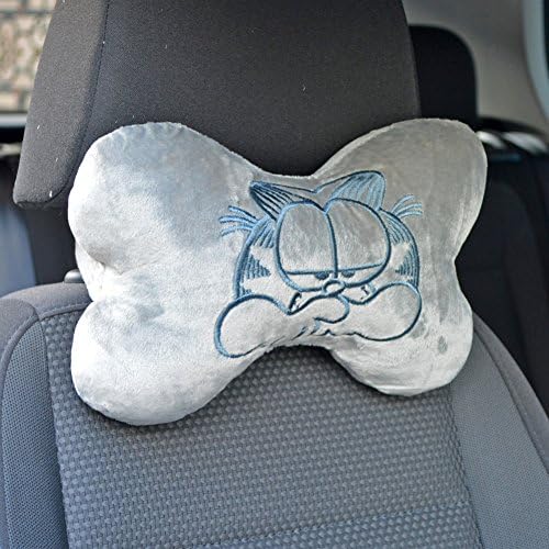  Tianmei 2PCS LMT Cartoon Styling Car Headrest Protect Neck Pillow Cute Fashion Travel Rest Pillow Cushion Pad (LMT - Gray Color 1 Pair)