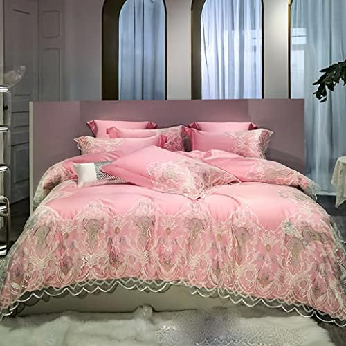  WALNUT Bedding Long Staple Cotton Bedding Sateen Four-Piece Set Skin-Friendly Soft Four-Piece Set (Color : E, Size : 220 * 240cm)