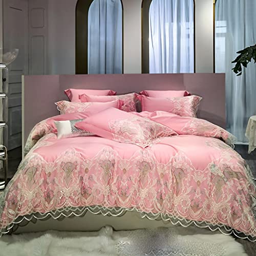  WALNUT Bedding Long Staple Cotton Bedding Sateen Four-Piece Set Skin-Friendly Soft Four-Piece Set (Color : E, Size : 220 * 240cm)
