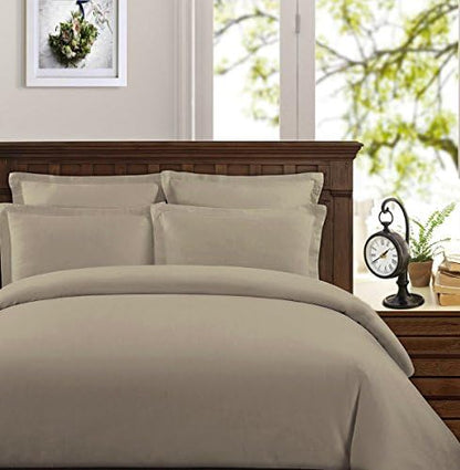  415 Thread Count Percale Duvet Cover Set - 100% Peruvian Pima Cotton - Premium And Breathable With Hidden Zip Closure - White Solid Color - Twin/Twin XL Size, 2 Piece Duvet Cover Set