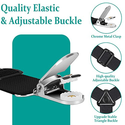  Tuyeabc Bed Sheet Holder Straps, Adjustable Elastic Bedsheet Fasteners, Mattress Corner Sheet Clips Stays Keepers, Fitted Sheet Straps, Upgraded Non-Slip Stability Triangle Buckle, Easy To Install