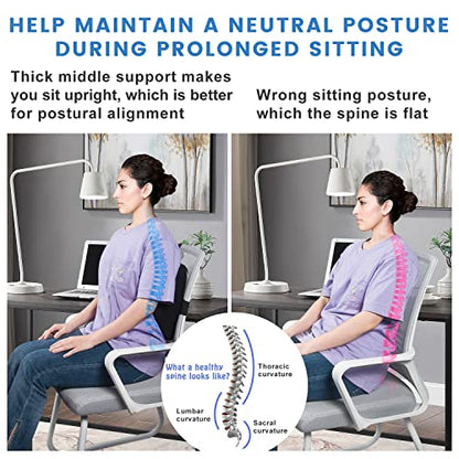  Anzhixiu Lumbar Support Pillow For Office Chair Help Sit More Upright - Lumbar Support Pillow For Scientific Lower Back Support Leaves More Sit Space - Standard