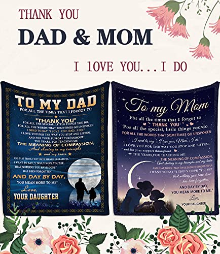  To My Mom Blanket From Daughter - Meaningful Gifts For Mom 60"x50", Fleece Throw Blankets Birthday Gifts For Women - Mom Gifts Ideas From Kids For Her Birthday, Mothers Day Or Christmas