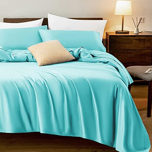  LIANLAM 1000 Thread Count Cotton King Size Sheets - 4 Piece, Luxury Egyptian 100% Cotton Bed Sheets Set, Smooth And Wrinkle, 16-Inch Deep Pocket(Dark Grey,King
