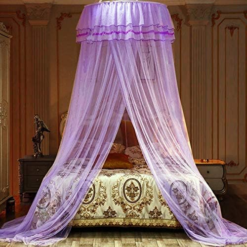  Jolitac Bed Canopy Lace Mosquito Net For Girls Beds, Unique Princess Play Tent Mesh Canopies Large Lace Dome Curtain Drapes Home & Travel (Green)