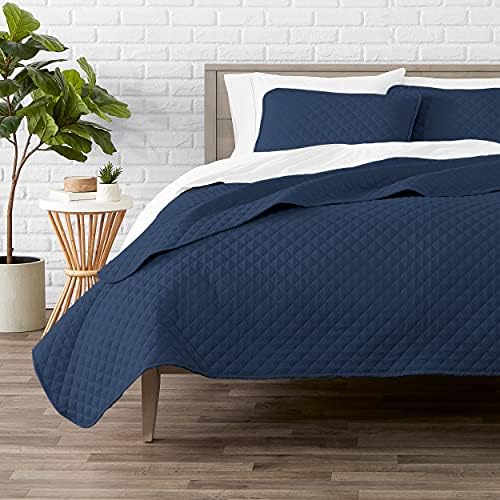  Premium 2 Piece Quilt Set - Twin/Twin Extra Long Size - Coverlet Set - Diamond Stitched Bedspread - Ultra-Soft Luxurious Lightweight All Season Bedspread (Twin/Twin XL, White)