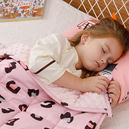  Uttermara Weighted Blanket 3 Lbs For Kids, Ultra Cozy Minky Fleece And Cotton Sided With Cartoon Patterns, Reversible Heavy Blanket Great For Calming And Sleeping, 36x48 Inches, Blue Car World