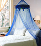  Blue Round Dome Bed Canopy With Lovely Little Stars Mosquito Net