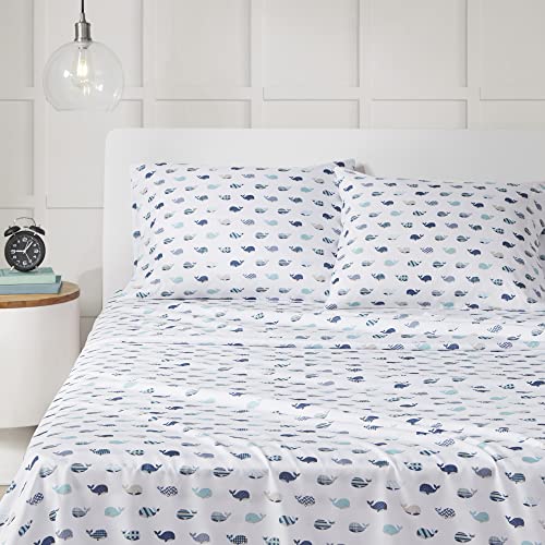  Printed Sheets, Twin, Blue