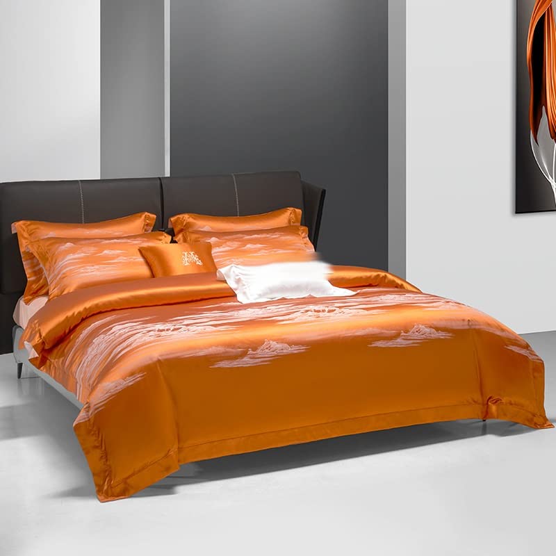  WALNUT Long-Staple Cotton Tribute Satin Cotton Four-Piece Sample Bedding Set