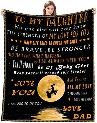  Gifts For Mom From Son, Love Letter Personalized Flannel Throw Blanket Birthday Christmas Thanksgiving Gifts Fits Couch Sofa Bedroom 50"x60"